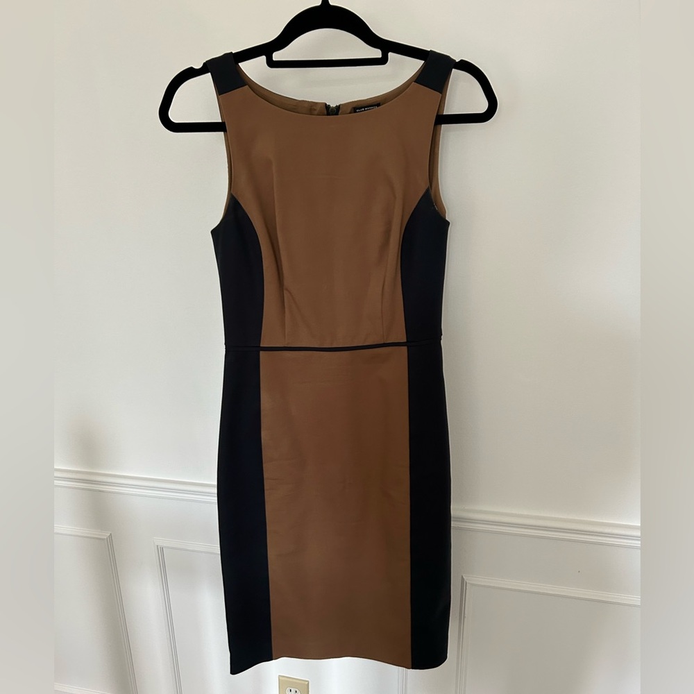 Club Monaco size 4 dress, in camel and navy. Excellent condition